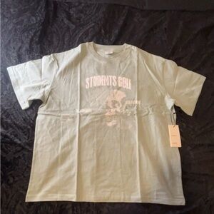 Students Golf Shirt Mens Large Fits XL Tee Short Sleeve Streetwear